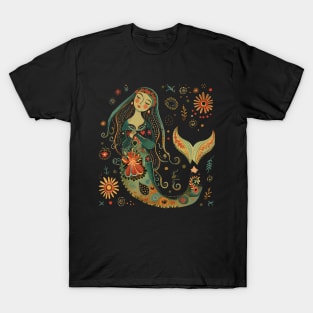 Ethno Mermaid in Old Slavic style T-Shirt